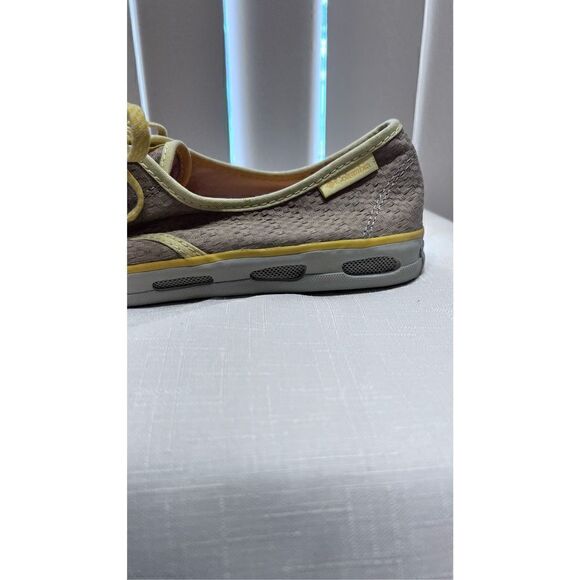 COLUMBIA VULC N VENT TEXTILE TRAINERS YELLOW WOMENS SZ 8.5 - Picture 6 of 12